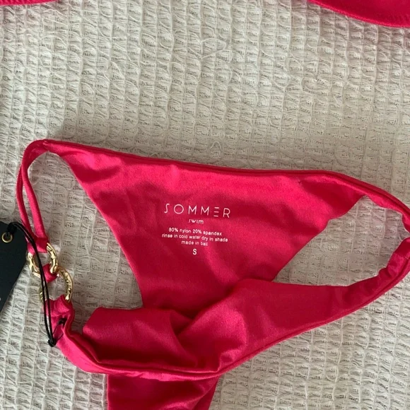 NWT Sommer Swim SORIYA MAGENTA Pink BALCONETTE BIKINI TOP Cheeky Swim Bottoms - Picture 6 of 9